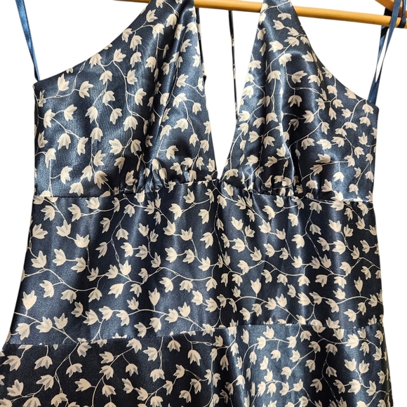 Alyn Paige Vintage Floral Print Backless Halter Y2K Mini Casual Dress Size Small - Picture 5 of 9